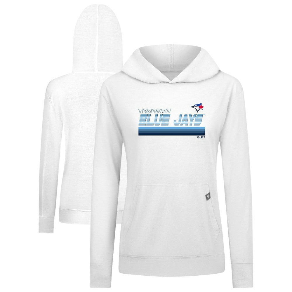 Toronto Blue Jays Levelwear Women's Relay Breaker Pullover Hoodie - White