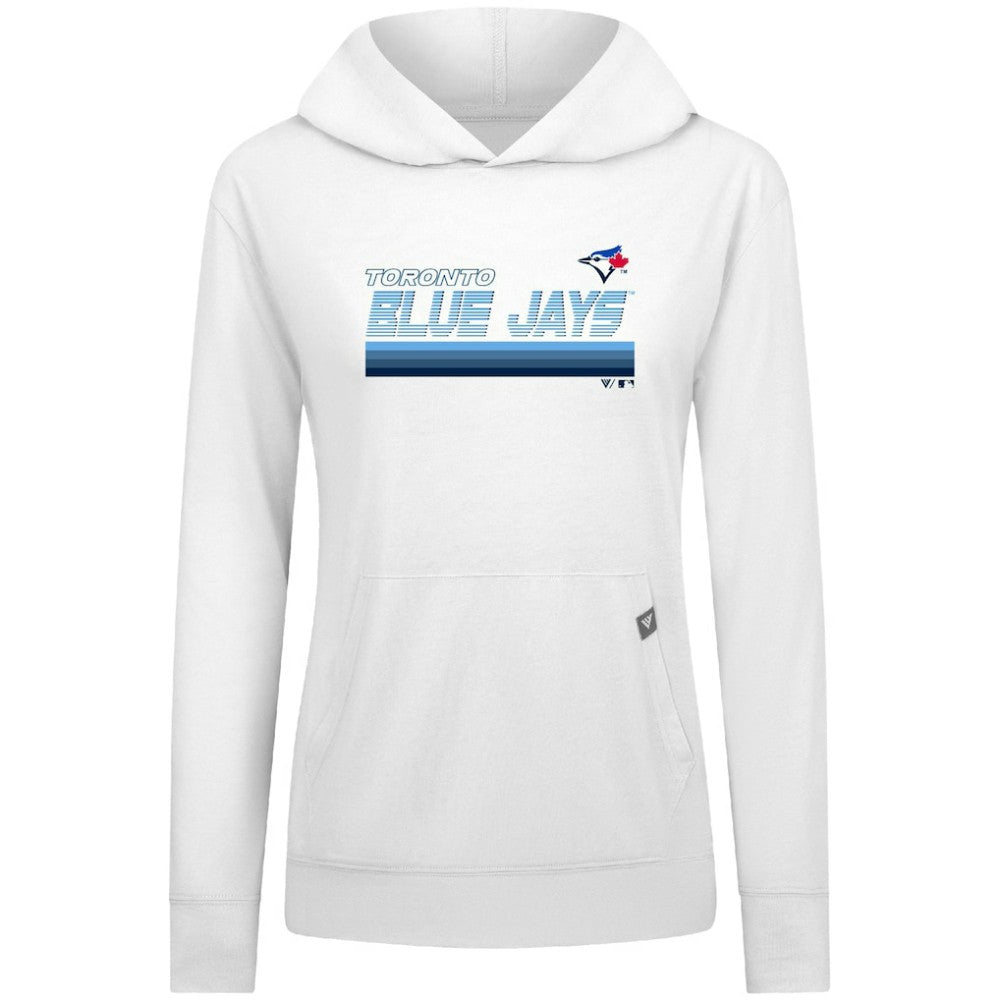 Toronto Blue Jays Levelwear Women's Relay Breaker Pullover Hoodie - White