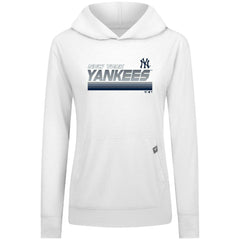 New York Yankees Levelwear Women's Relay Breaker Pullover Hoodie - White