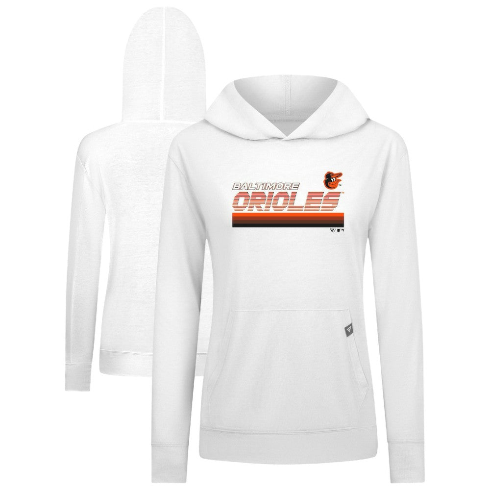 Baltimore Orioles Levelwear Women's Relay Breaker Pullover Hoodie - White