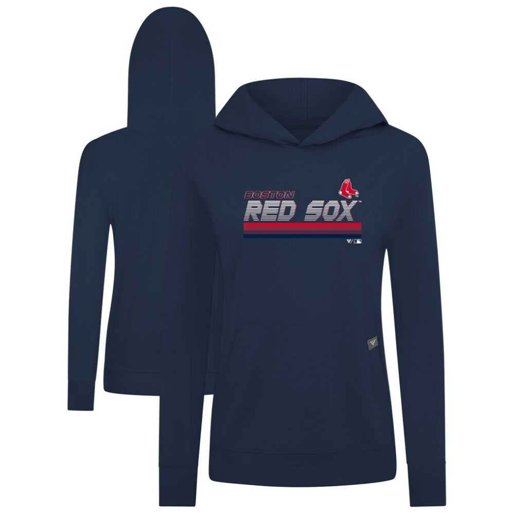 Boston Red Sox Levelwear Women's Relay Breaker Pullover Hoodie - Navy