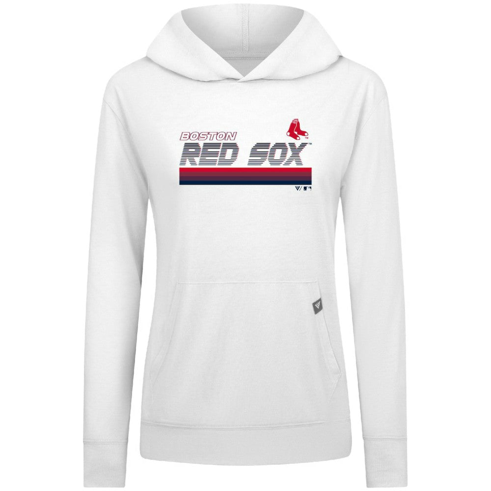 Boston Red Sox Levelwear Women's Relay Breaker Pullover Hoodie - White