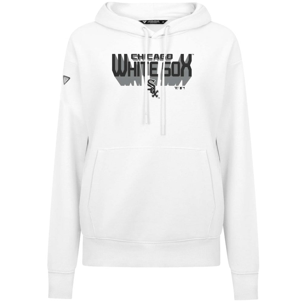 Chicago White Sox Levelwear Women's Adorn Retro 3D Pullover Hoodie - White