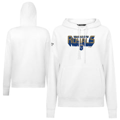 Kansas City Royals Levelwear Women's Adorn Retro 3D Pullover Hoodie - White