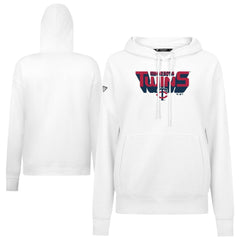 Minnesota Twins Levelwear Women's Adorn Retro 3D Pullover Hoodie - White
