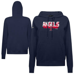 Los Angeles Angels Levelwear Women's Adorn Retro 3D Pullover Hoodie - Navy