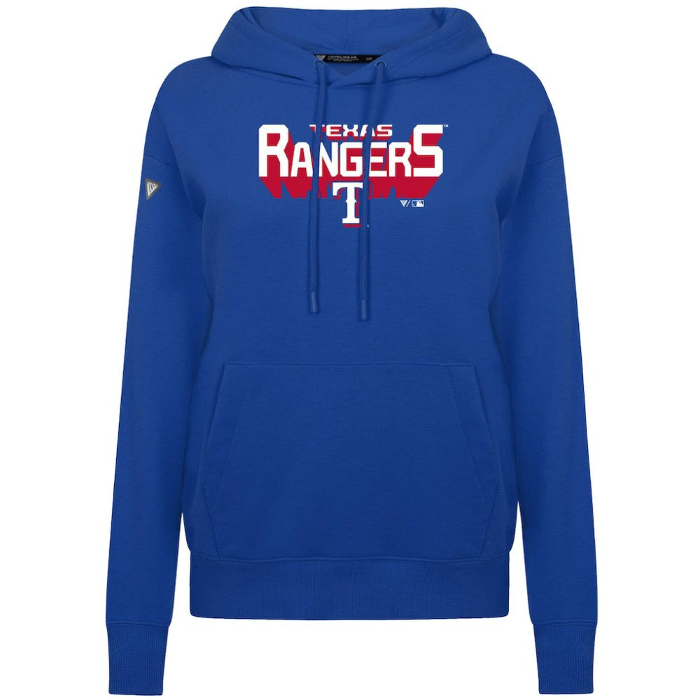 Texas Rangers Levelwear Women's Adorn Retro 3D Pullover Hoodie - Royal