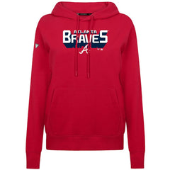 Atlanta Braves Levelwear Women's Adorn Retro 3D Pullover Hoodie - Red