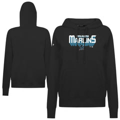Miami Marlins Levelwear Women's Adorn Retro 3D Pullover Hoodie - Black