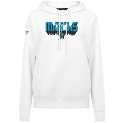 Miami Marlins Levelwear Women's Adorn Retro 3D Pullover Hoodie - White