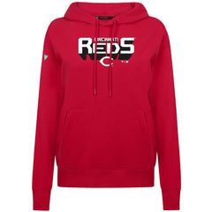 Cincinnati Reds Levelwear Women's Adorn Retro 3D Pullover Hoodie - Red