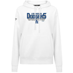 Los Angeles Dodgers Levelwear Women's Adorn Retro 3D Pullover Hoodie - White