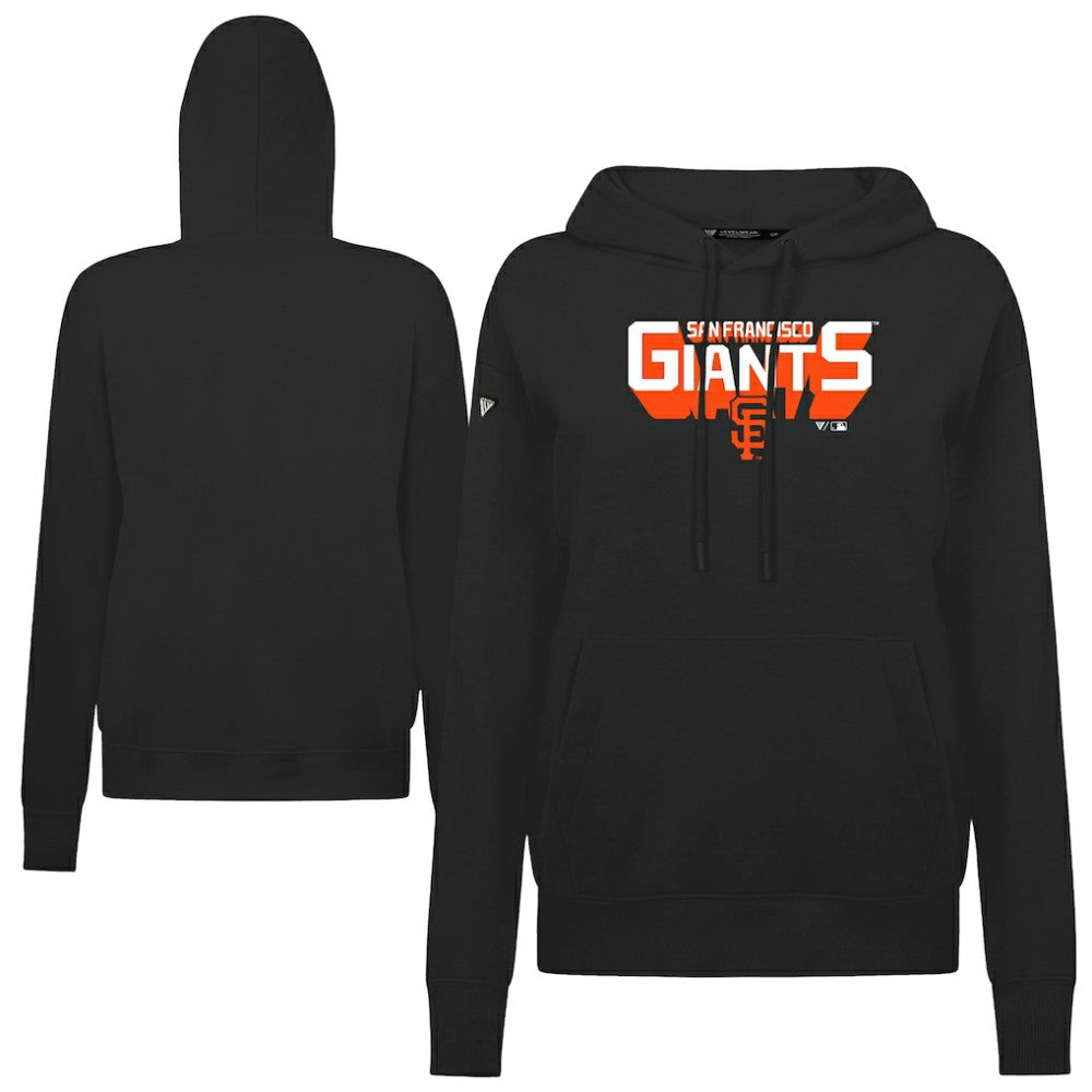 San Francisco Giants Levelwear Women's Adorn Retro 3D Pullover Hoodie - Black