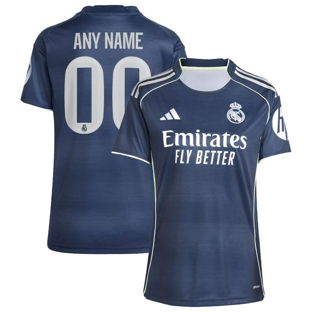 Real Madrid Women's 2025/26 Away Replica Custom Jersey / Soccer New