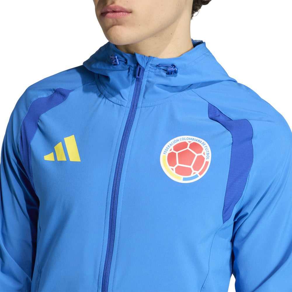 Colombia National Team FIFA x World Cup 2026 Tiro Travel Raglan Full-Zip Windbreaker Hoodie / Soccer For sale