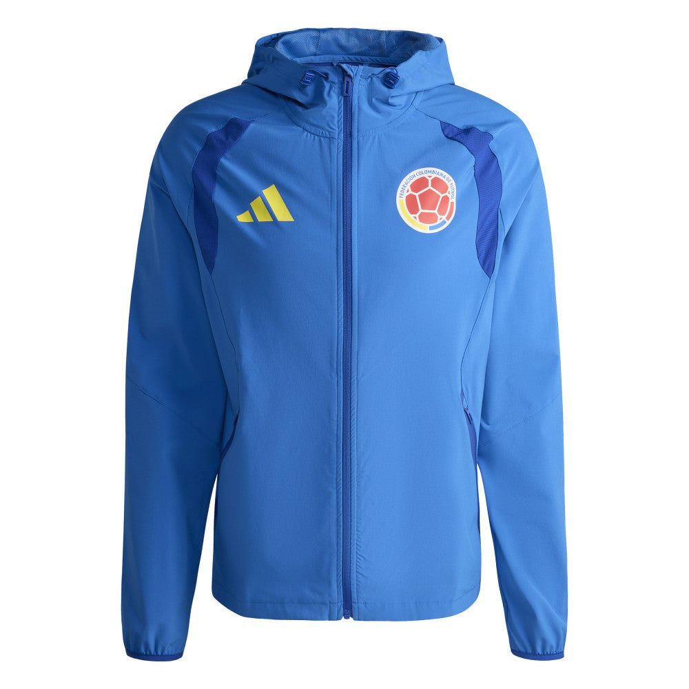 Colombia National Team FIFA x World Cup 2026 Tiro Travel Raglan Full-Zip Windbreaker Hoodie / Soccer For sale