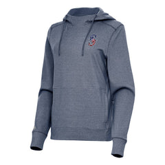 Seattle Mariners Antigua Women's Justice Stars and Stripes Team Logo Pullover Hoodie - Heather Navy