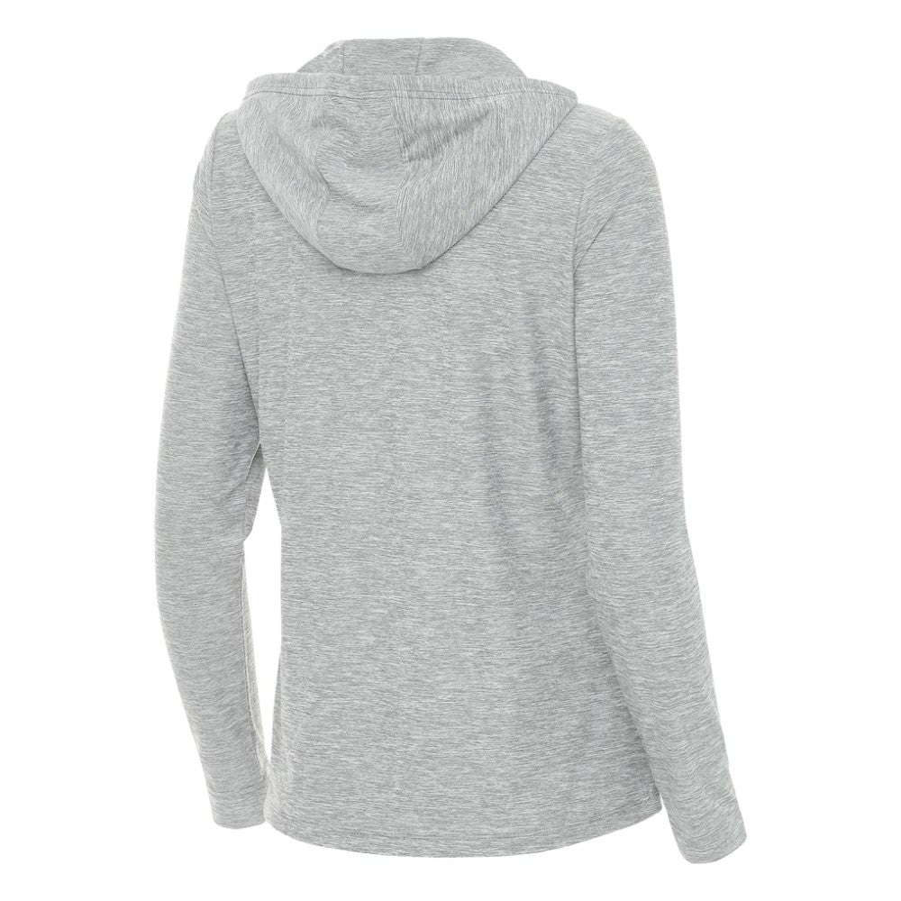 Seattle Mariners Antigua Women's Daybreak Quarter-Zip Hoodie - Heather Gray