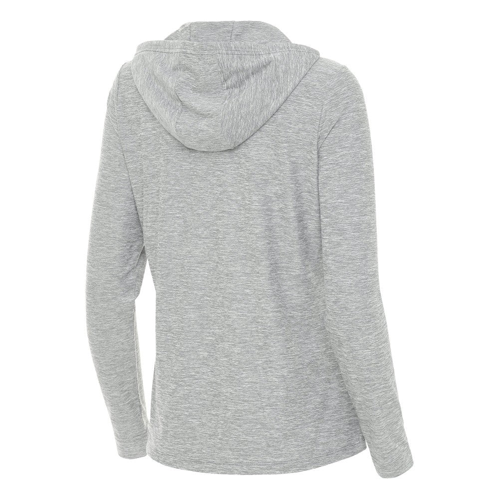 Cincinnati Reds Antigua Women's Daybreak Quarter-Zip Hoodie - Heather Gray