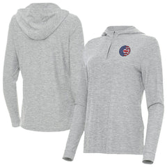 Chicago Cubs Antigua Women's Daybreak Quarter-Zip Hoodie - Heather Gray