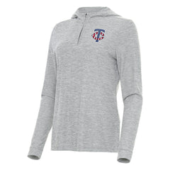 Minnesota Twins Antigua Women's Daybreak Quarter-Zip Hoodie - Heather Gray