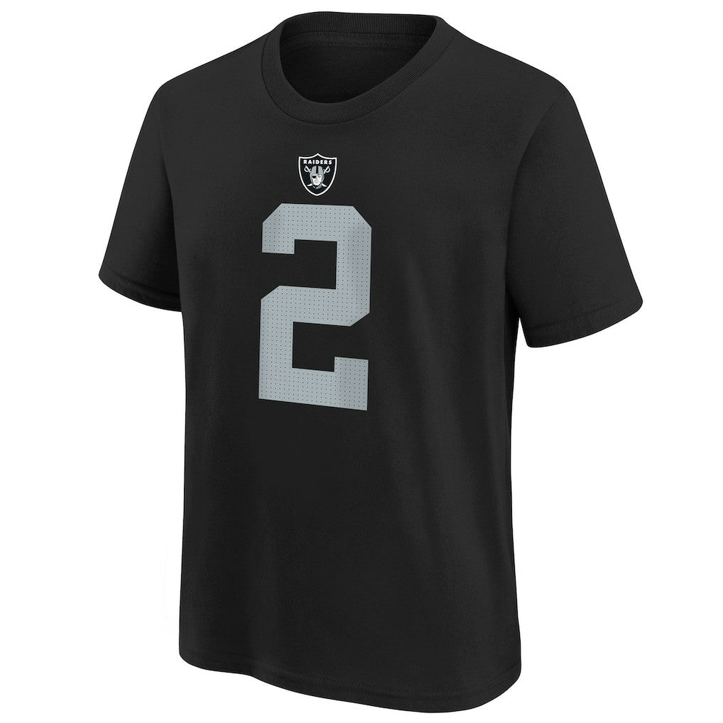 NFL Las Vegas Raiders Ashton Jeanty  Youth 2025 NFL Draft First Round Pick Name & Number T-Shirt