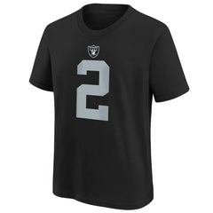 NFL Las Vegas Raiders Ashton Jeanty  Youth 2025 NFL Draft First Round Pick Name & Number T-Shirt