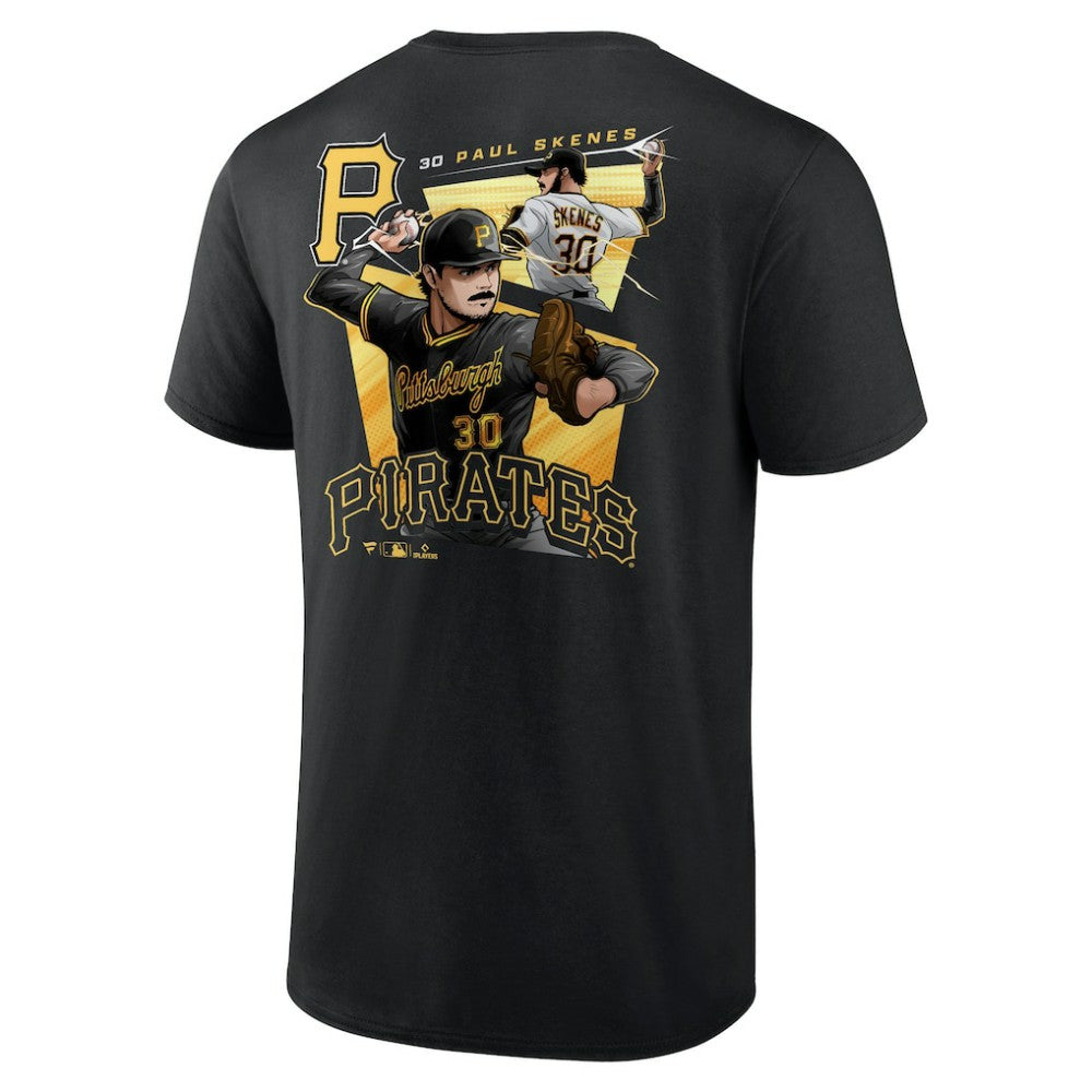 Paul Skenes Pittsburgh Pirates Anime Player T-Shirt - Black