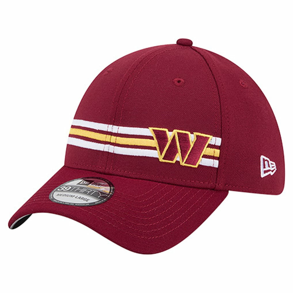 NFL Washington Commanders Stripes 39THIRTY Flex Hat