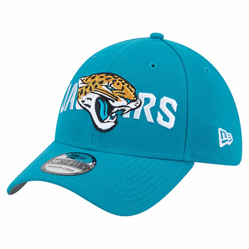 NFL Jacksonville Jaguars Overlap Logo 39THIRTY Stretch Fit Hat