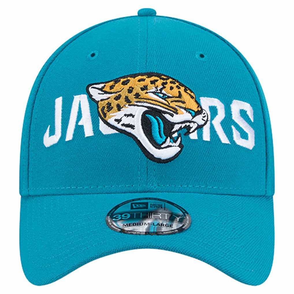 NFL Jacksonville Jaguars Overlap Logo 39THIRTY Stretch Fit Hat