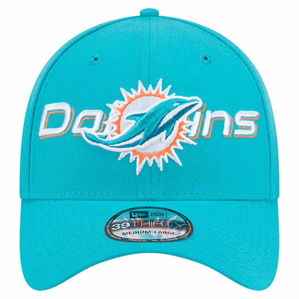 NFL Miami Dolphins Overlap Logo 39THIRTY Stretch Fit Hat