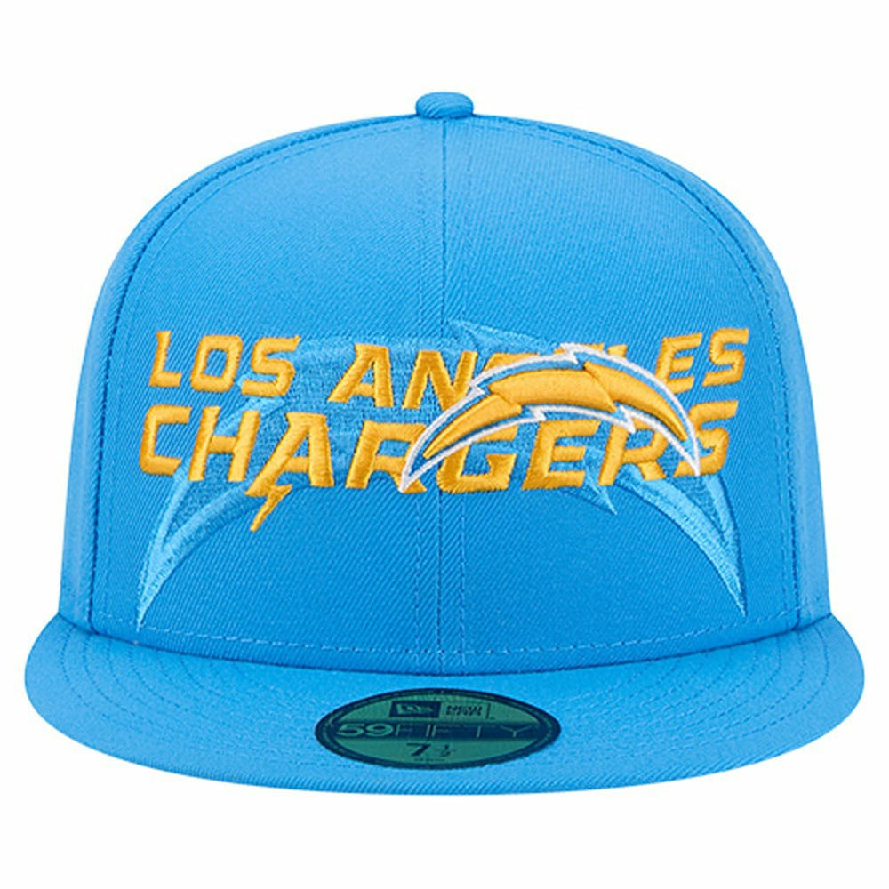 NFL Los Angeles Chargers Overlap Wordmark 59FIFTY Fitted Hat