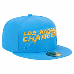 NFL Los Angeles Chargers Overlap Wordmark 59FIFTY Fitted Hat