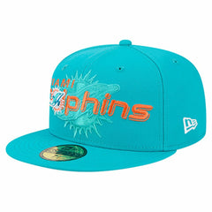 NFL Miami Dolphins Overlap Wordmark 59FIFTY Fitted Hat