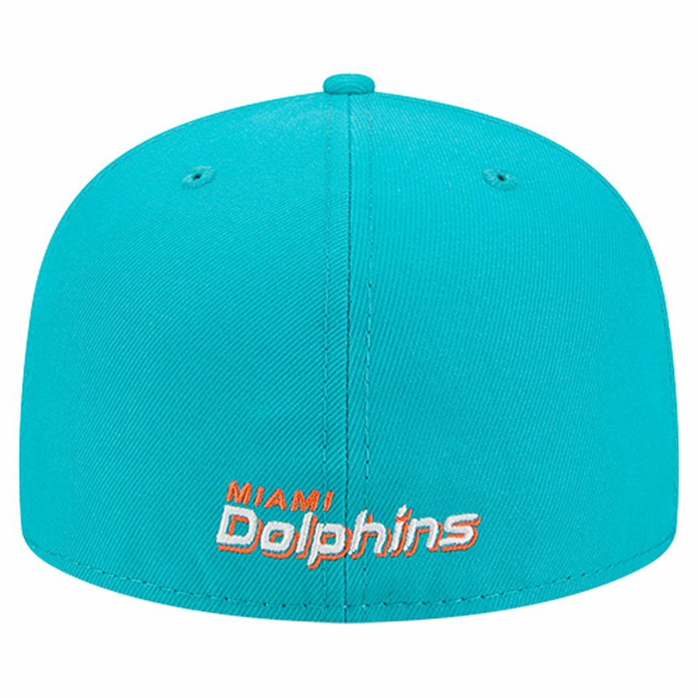 NFL Miami Dolphins Overlap Wordmark 59FIFTY Fitted Hat