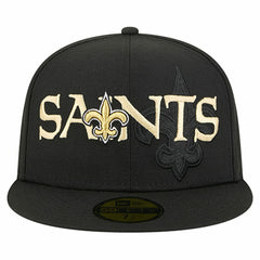 NFL New Orleans Saints Overlap Wordmark 59FIFTY Fitted Hat