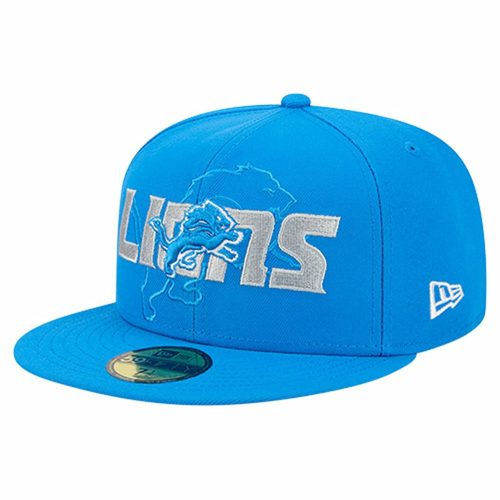 NFL Detroit Lions Overlap Wordmark 59FIFTY Fitted Hat