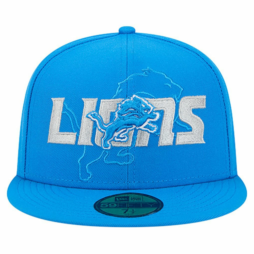 NFL Detroit Lions Overlap Wordmark 59FIFTY Fitted Hat