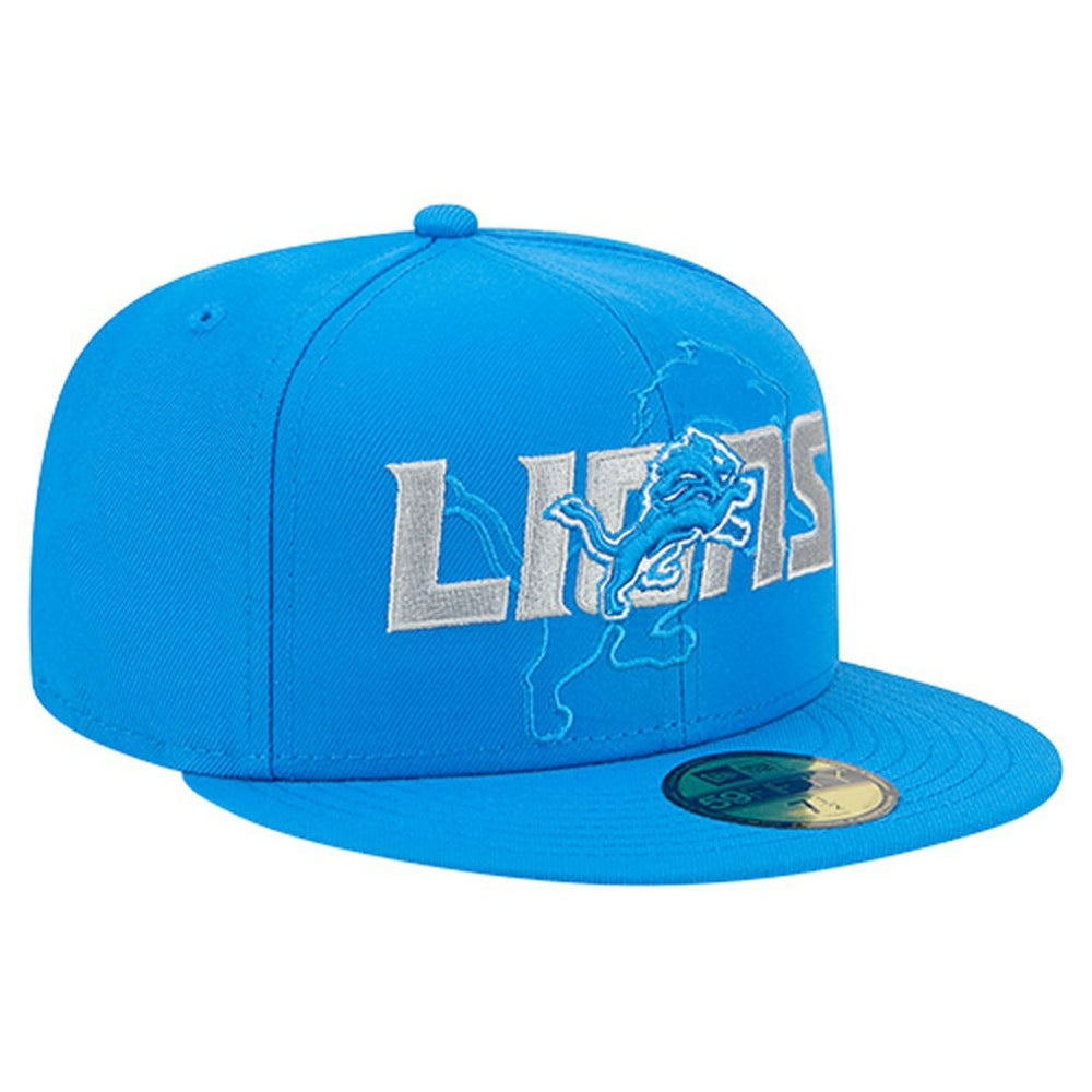 NFL Detroit Lions Overlap Wordmark 59FIFTY Fitted Hat