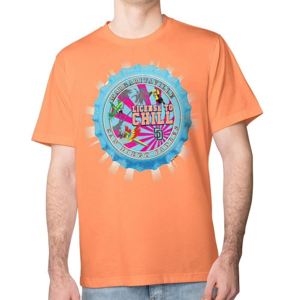 San Diego Padres Margaritaville Chill Bottle Cap Classic T-Shirt - Orange