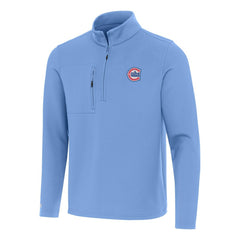 Chicago Cubs Antigua Alternate Logo Insider Quarter-Zip Pullover - Powder Blue