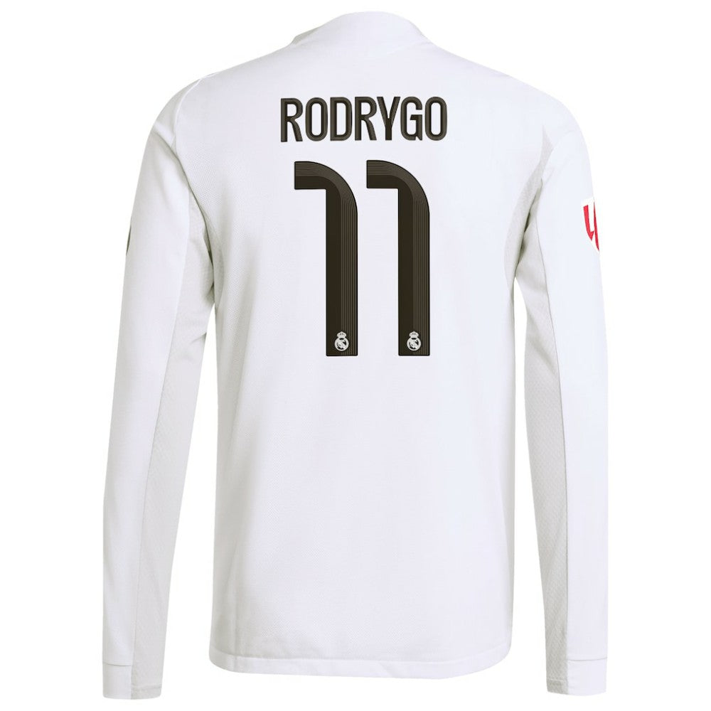 Rodrygo Real Madrid 2025/26 Home Long Sleeve Jersey / Soccer Online