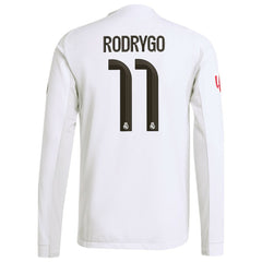 Rodrygo Real Madrid 2025/26 Home Long Sleeve Jersey / Soccer Online
