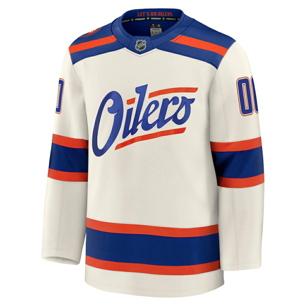 Edmonton Oilers Fanatics Alternate Premium Custom Jersey