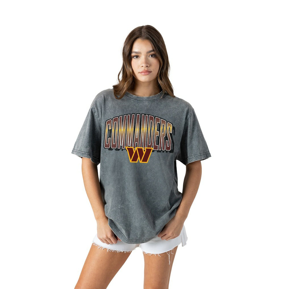 NFL Washington Commanders Gameday Couture Women's Peak Performance Oversized Snow Wash T-Shirt