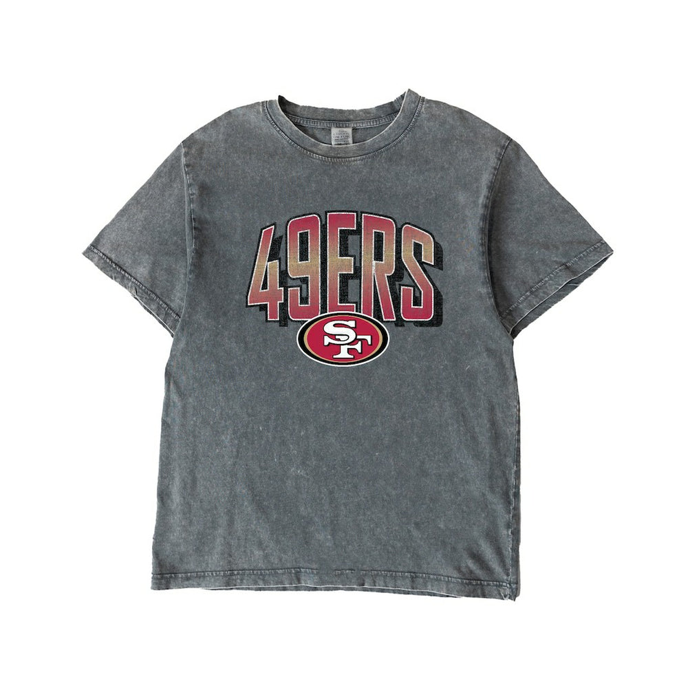 NFL San Francisco 49ers Gameday Couture Women's Peak Performance Oversized Snow Wash T-Shirt