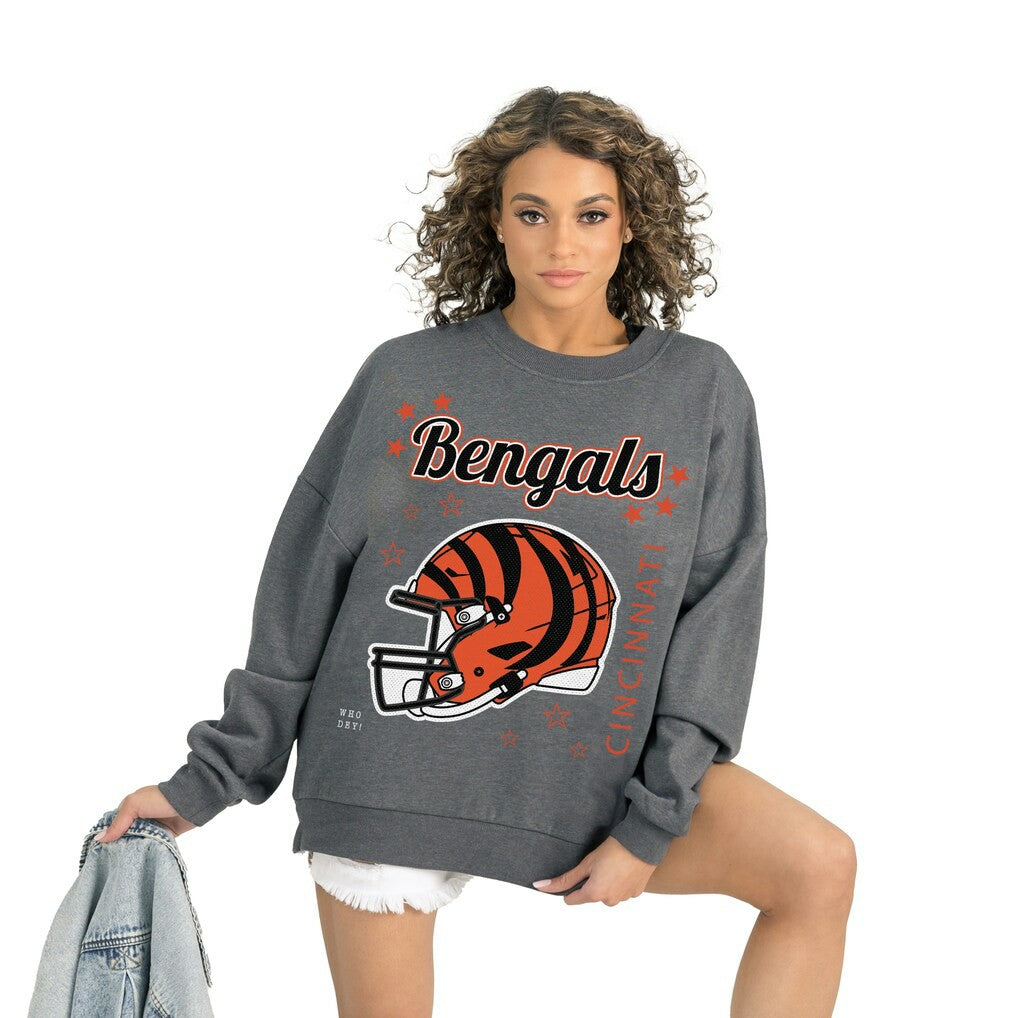 NFL Cincinnati Bengals Gameday Couture Women's Ready to Rumble Premium Fleece Pullover Sweatshirt