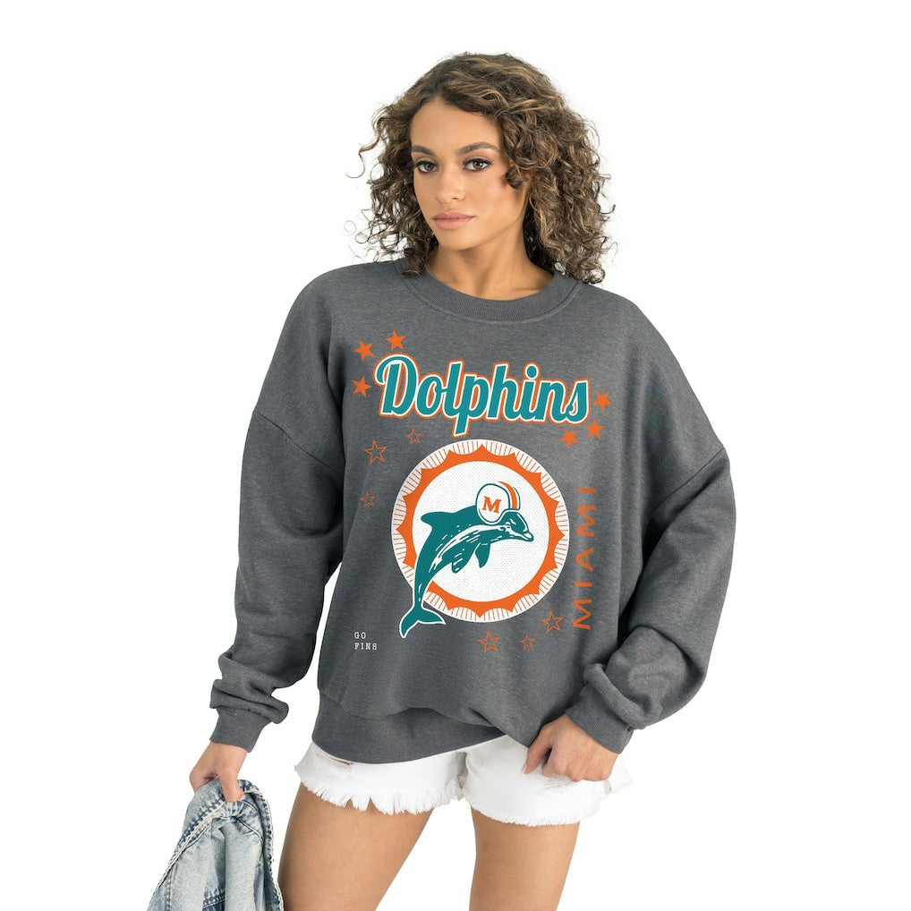 NFL Miami Dolphins Gameday Couture Women's Ready to Rumble Premium Fleece Pullover Sweatshirt
