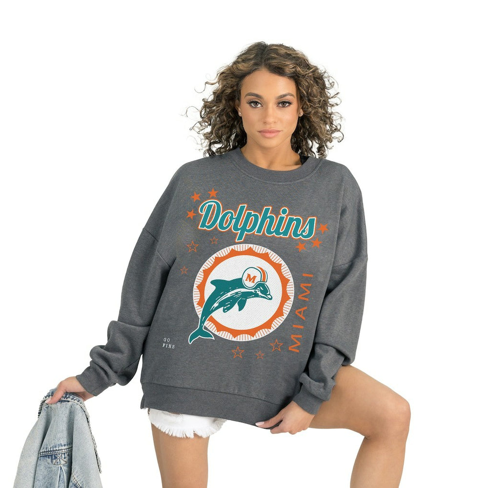 NFL Miami Dolphins Gameday Couture Women's Ready to Rumble Premium Fleece Pullover Sweatshirt